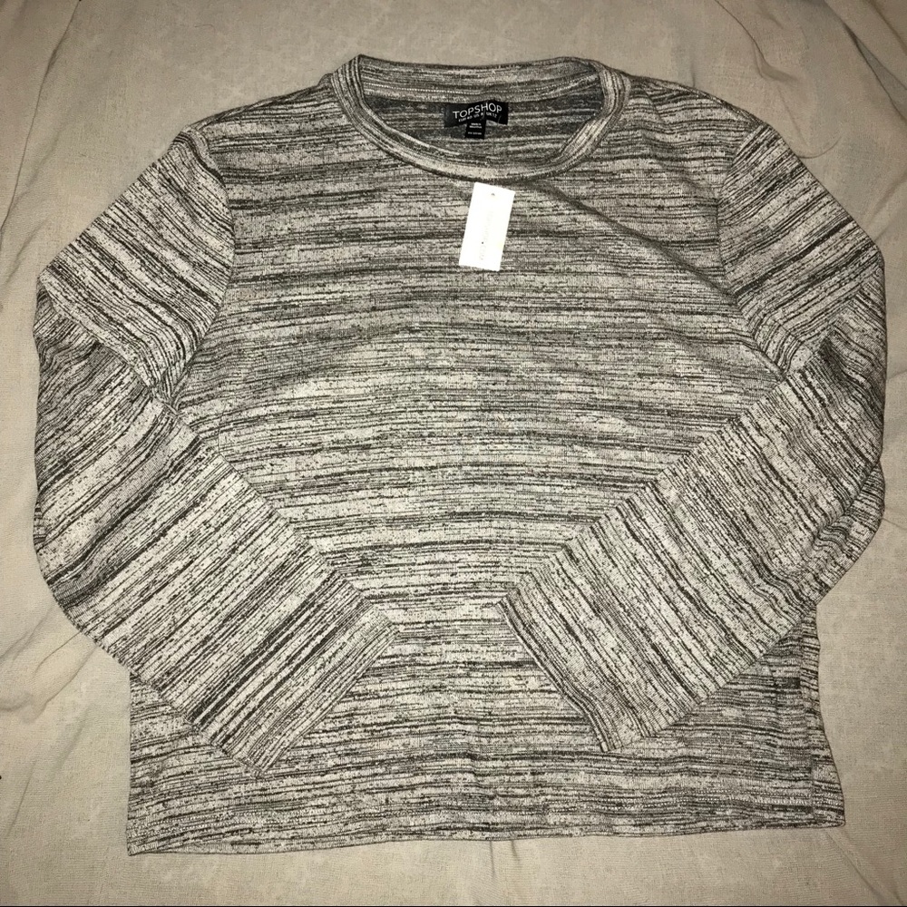 NWT Topshop sz 8 Gray Space Dye Loungewear Jumper